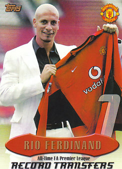 Rio Ferdinand Manchester United 2003 Topps Premier Gold All/Time Record #AT20